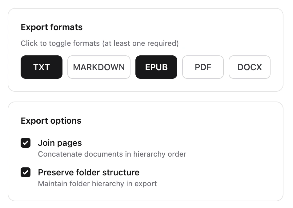 Universal Export Preview